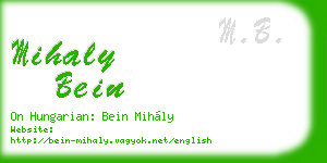 mihaly bein business card